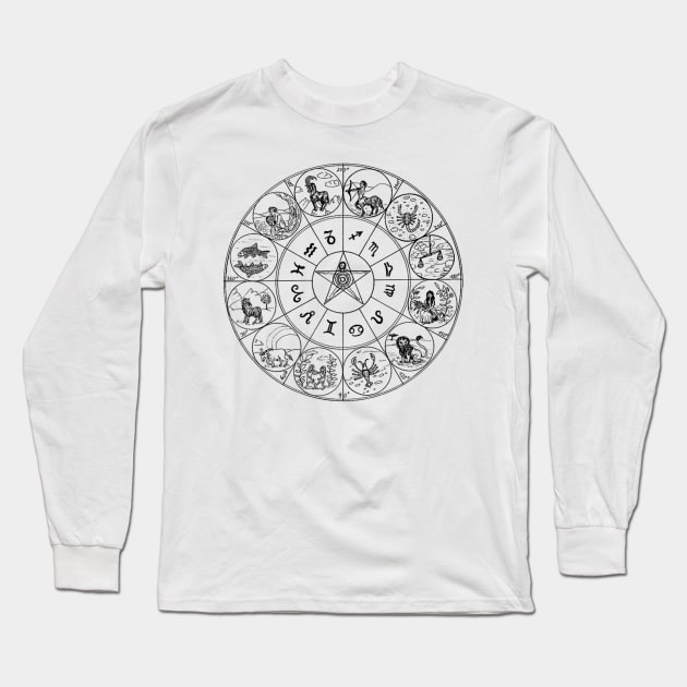 zodiac diagram Long Sleeve T-Shirt by ysmnlettering